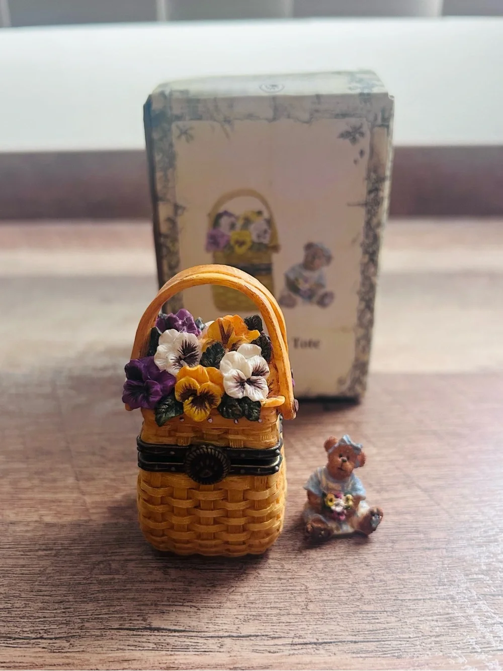 Vintage Boyds Bears Ima’s Tiny Tote Treasure Box#392136LB. Longaberger exclusive
